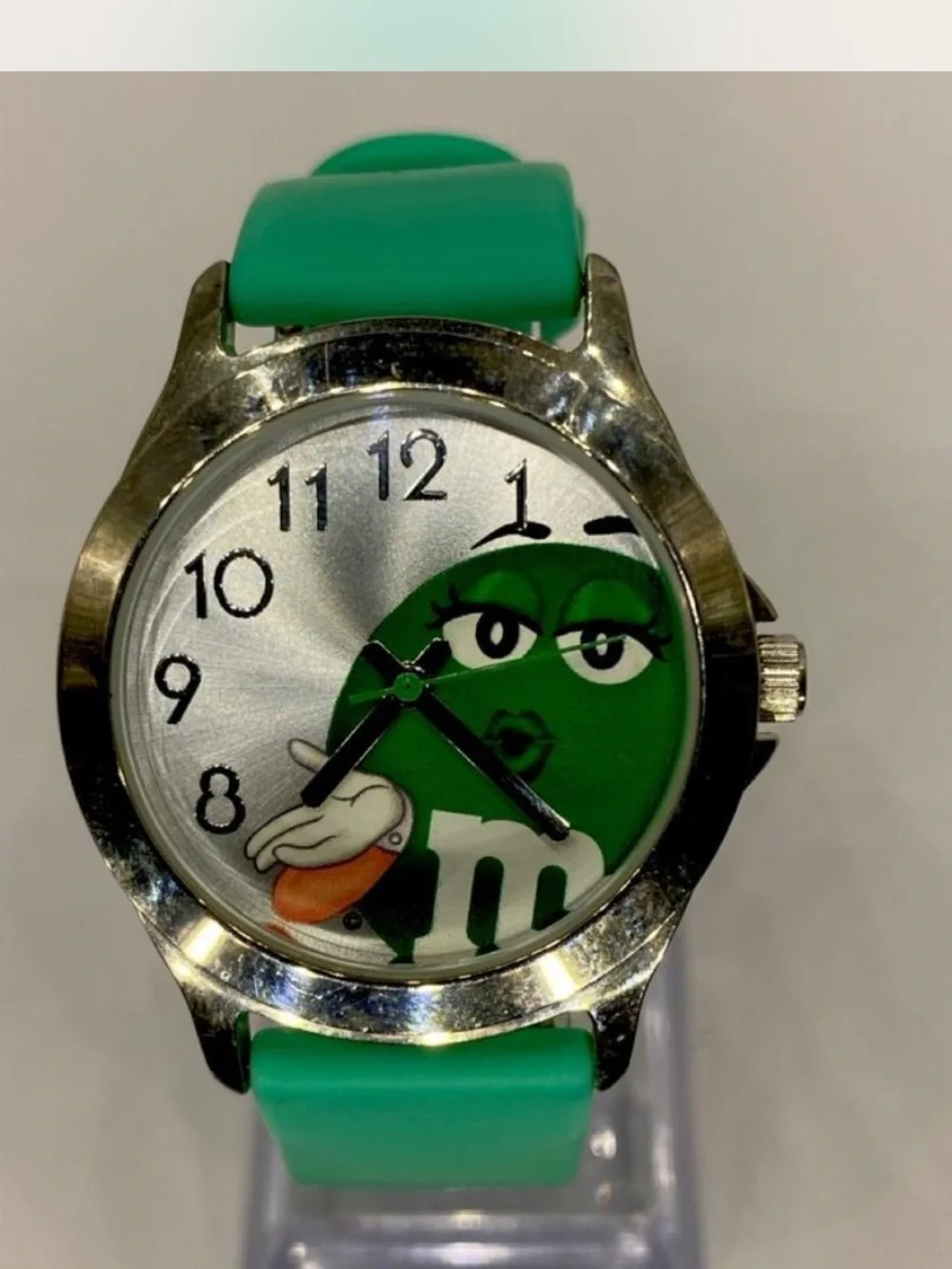 Men’s  *** M&M's “ Jade Green Character Watch - Green Silicone Band * Collectors